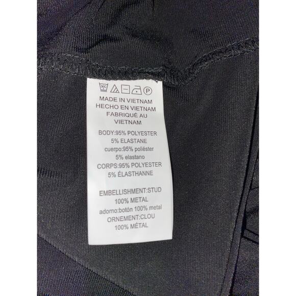 NWT $135 Michael Kors Black Gold Buttons Sleeveless Shirt Dress with Fabric Belt - Picture 9 of 12